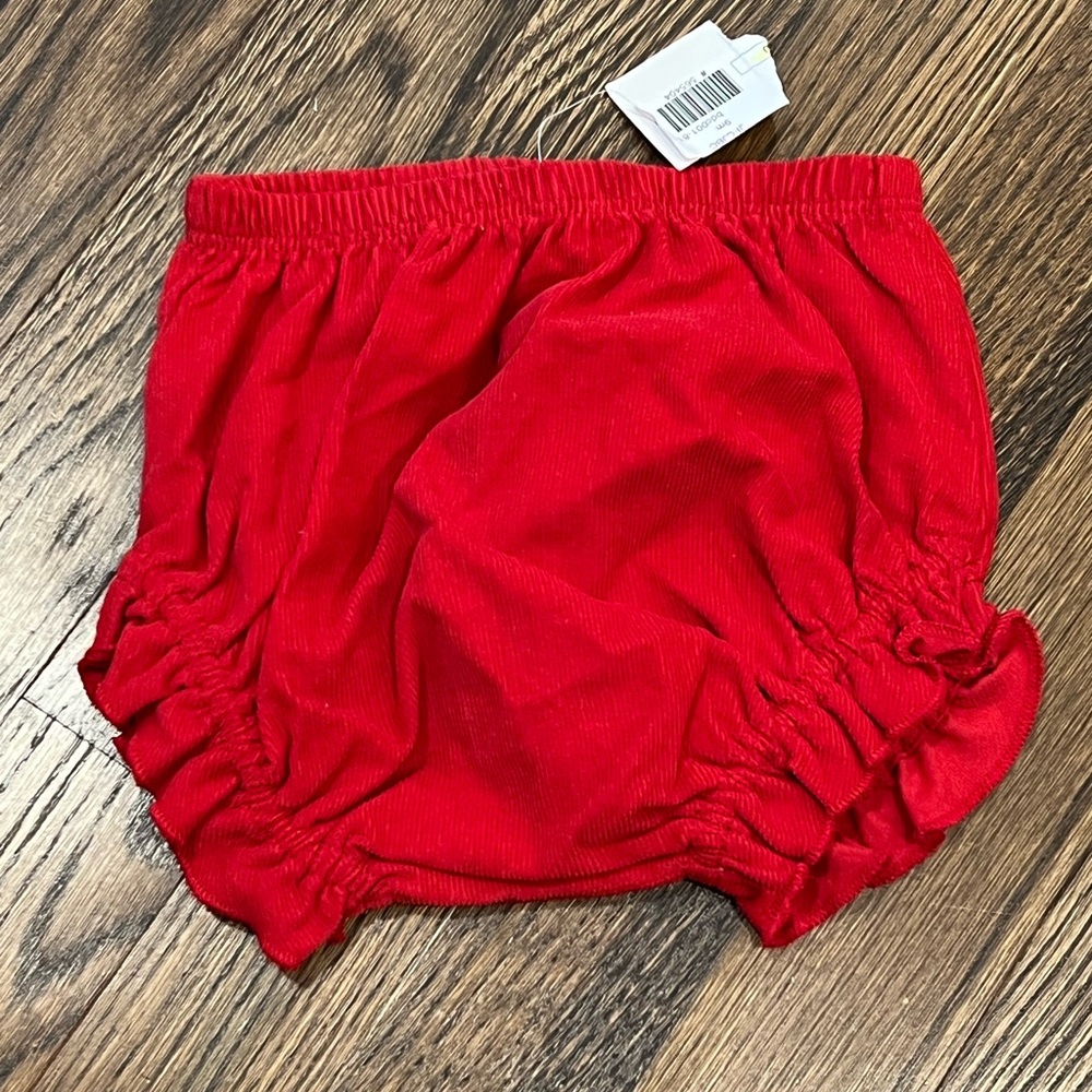 Vibrant Red girls corduroy bloomers